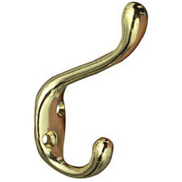 Micasa N248-229 Heavy Duty Bright Brass Coat & Hat Hook MI577858